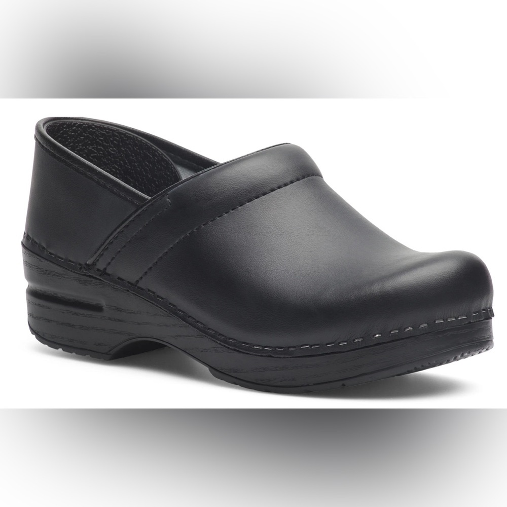 Dansko Black Leather Clogs
